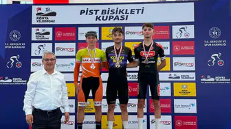 Konya Velodromu'nda madalyalar sahiplerini buldu