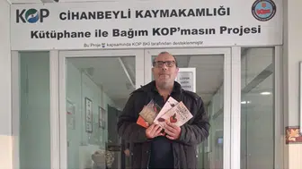 Lütfi Şahin’den Cihanbeyli Kütüphanesi’ne 500 kitaplık destek