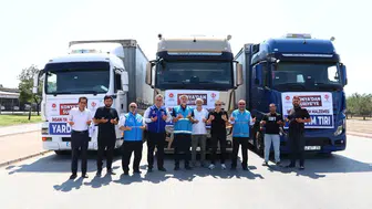 Konya'nın yardım eli Suriye'ye uzandı: 4 tır yola çıktı