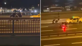 Peş peşe iki ayrı motosiklet kazası