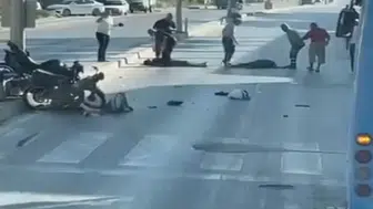 Yaya geçidinde motosikletler çarpıştı; 1 ölü, 1 yaralı