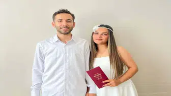 Tedavi gördüğü hastanede evlendi
