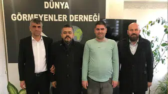 Büyükşehir heyeti Dünya Görmeyenler Derneği’ni ziyaret etti