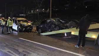 Hafriyat kamyonuna çarpan otomobilin sürücüsü ağır yaralandı