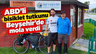 ABD'li bisiklet tutkunu Beyşehir'de mola verdi