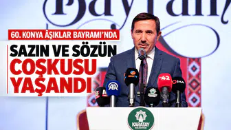60. Konya Âşıklar Bayramı’nda sazın ve sözün coşkusu yaşandı