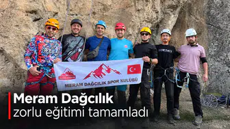 Meram Dağcılık zorlu eğitimi tamamladı