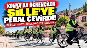 Konya’da öğrenciler Sille’ye pedal çevirdi! “Bisiklet Dostu Okul” projesi başladı
