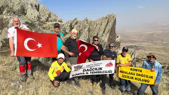 Konya’da hafta sonu zirve mesaisi! Dağcılar Aroma Dağı’nı keşfetti