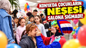 Konya'da çocukların neşesi salona sığmadı!