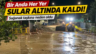 Bir Anda Her Yer Sular Altında Kaldı! Sağanak Taşkına Neden Oldu