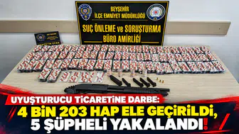 Konya’da uyuşturucu ticaretine darbe: 4 bin 203 hap ele geçirildi