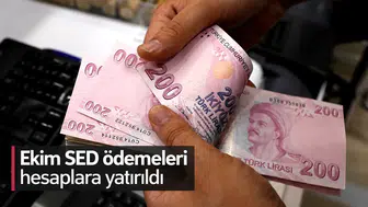 Ekim SED ödemeleri hesaplara yatırıldı