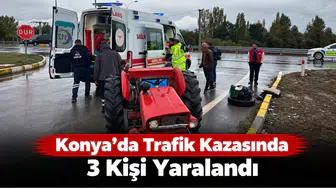 Konya'da trafik kazasında 3 kişi yaralandı