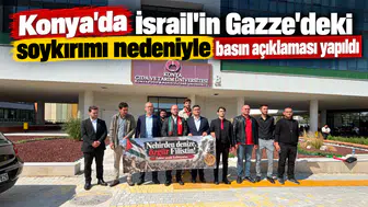 Konya'da İsrail'in Gazze'deki soykırımı nedeniyle basın açıklaması yapıldı