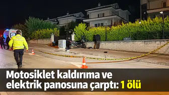 Motosiklet kaldırıma ve elektrik panosuna çarptı: 1 ölü