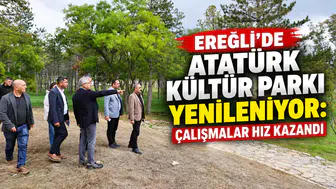 Ereğli’de Atatürk Kültür Parkı yenileniyor: Çalışmalar hız kazandı