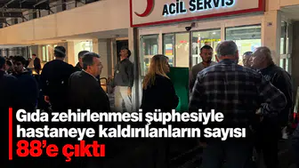 Gıda zehirlenmesi şüphesiyle hastaneye kaldırılanların sayısı 88’e çıktı