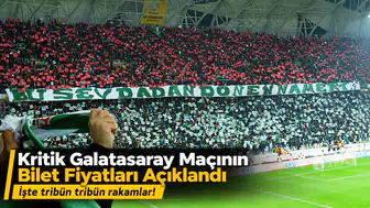 Kritik Galatasaray maçının bilet fiyatları açıklandı: İşte tribün tribün rakamlar!