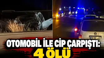 Otomobil ile cip çarpıştı: 4 ölü