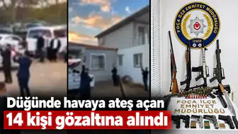 Düğünde havaya ateş açan 14 kişi gözaltına alındı