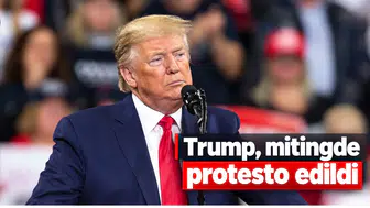 Trump, mitingde protesto edildi