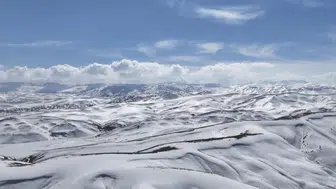 Karla kaplı Orta Toroslar havadan görüntülendi