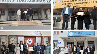 Karatay ilçesindeki okullara tabelaları verildi