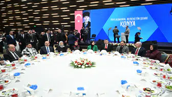 İçişleri Bakanı Çiftçi Konya’da “Gazze gönül sofrası İftarı”nda Gazzeli ailelerle buluştu