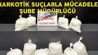 Kargo firmasında 9 kilo metamfetamin ele geçirildi
