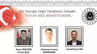 Şehitlerin kimlikleri belli oldu