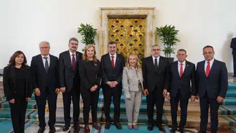 Konya Milletvekili Erdem, TBMM’de KKTC heyetini ağırladı