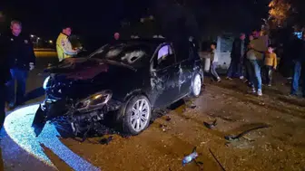 Otomobil takla attı