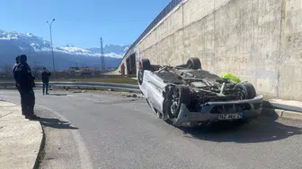 Konya'da otomobil takla attı: 4 yaralı