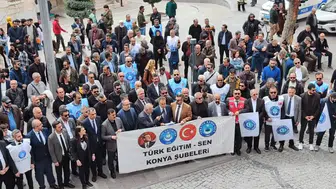 Konya'da öğretmenler iş bıraktı: Eyleme çıktılar!