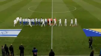Bosna Hersekli ümit milli futbolcular, İsrailli rakiplerini protesto etti