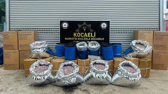 1 ton uyuşturucu ham maddesi ele geçirildi