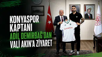 Konyaspor kaptanı Adil Demirbağ’dan Vali Akın’a ziyaret