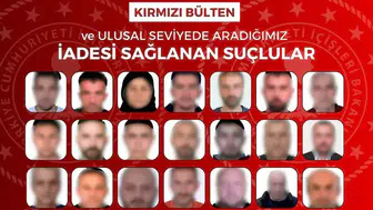 Kırmızı bültenle aranan 27, ulusal seviyede aranan 21 suçlu ülkeye getirildi