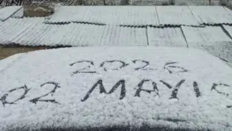 Konya'ya Mayıs'ta kar müjdesi: Bölge beyaza büründü!
