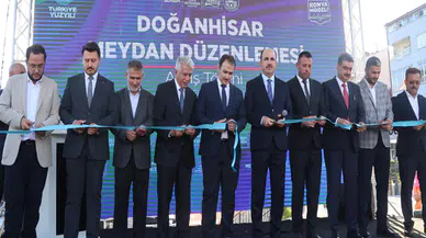 Doğanhisar’a kazandırılan meydan düzenlemesi hizmete açıldı