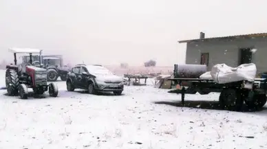 Niğde'nin yüksek kesimlerine kar yağdı