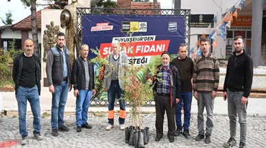 Üreticiye sumak fidanı desteği verildi