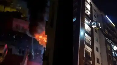 10 katlı binada korkutan yangın