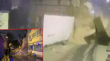 Metruk binanın duvarı çöktü