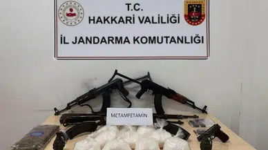 5 kilo metamfetamin ile silah ve mühimmat ele geçirildi