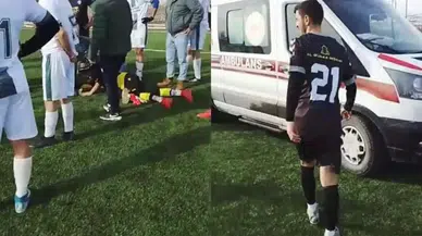 Dili boğazına kaçan kaleci, polisin müdahalesi ile kurtuldu