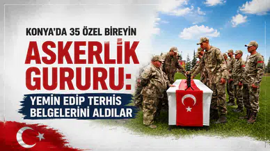 Konya’da 35 özel bireyin askerlik gururu