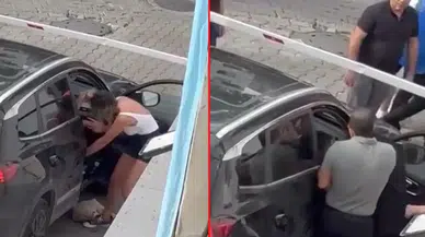 Otoparkta ortalık karıştı! İki kadın birbirine girdi