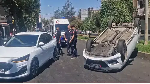 Diyarbakır'da 14 yaşındaki sürücü kazası